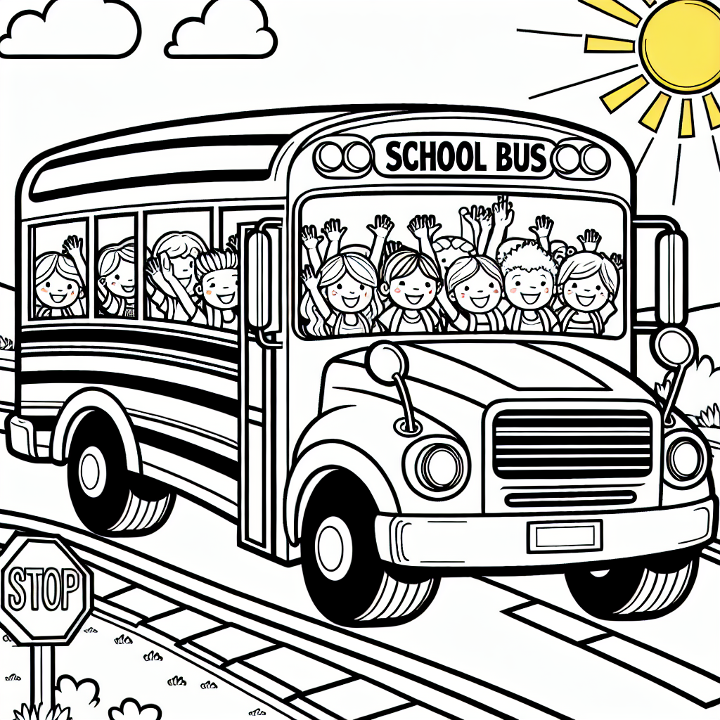 School Bus coloring page