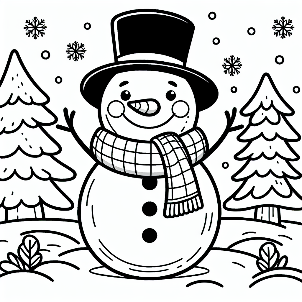 Snowman coloring page