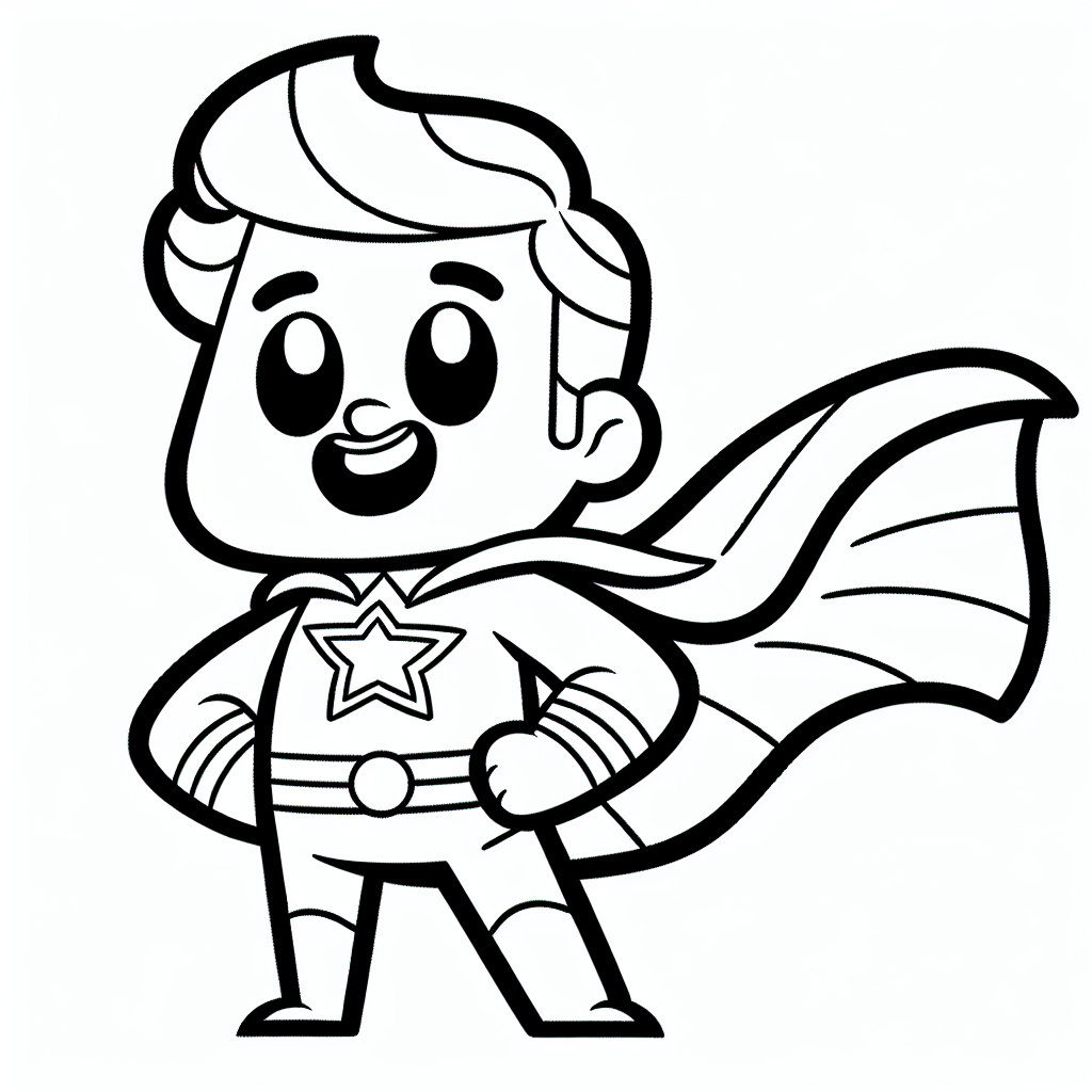 Super Dad Cape coloring page
