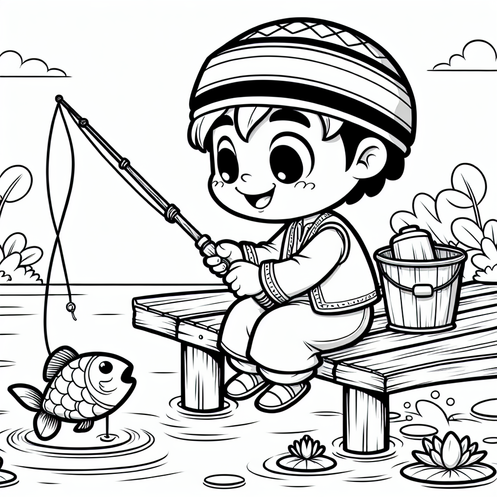Gone Fishing coloring page