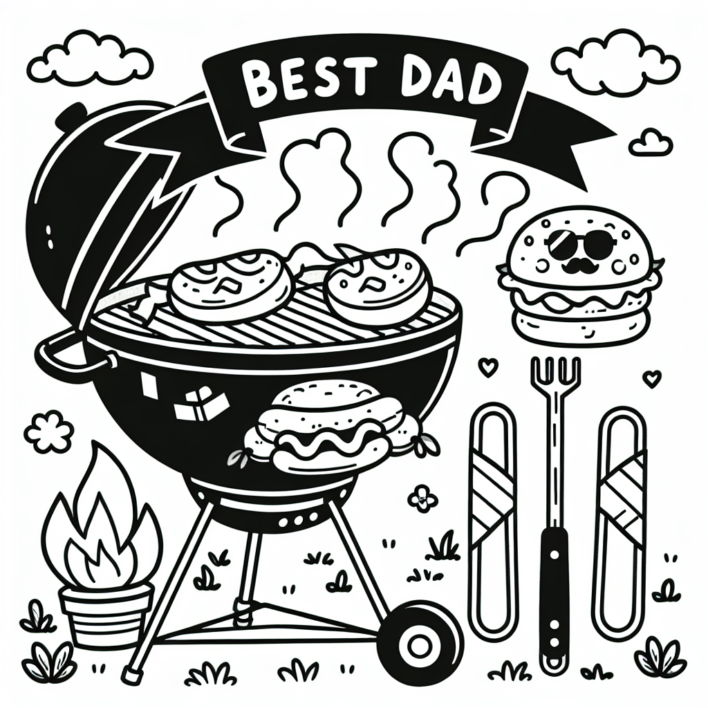 BBQ Grill coloring page