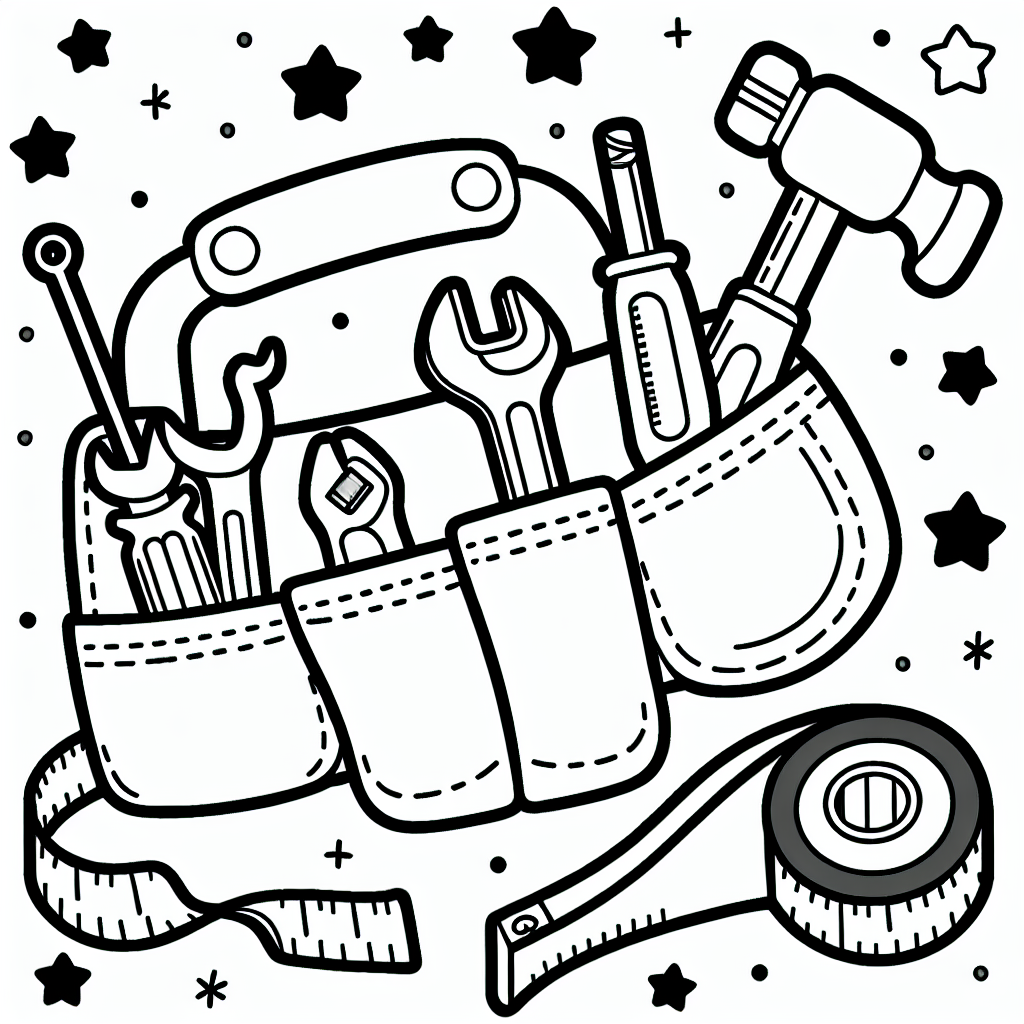Tool Belt coloring page