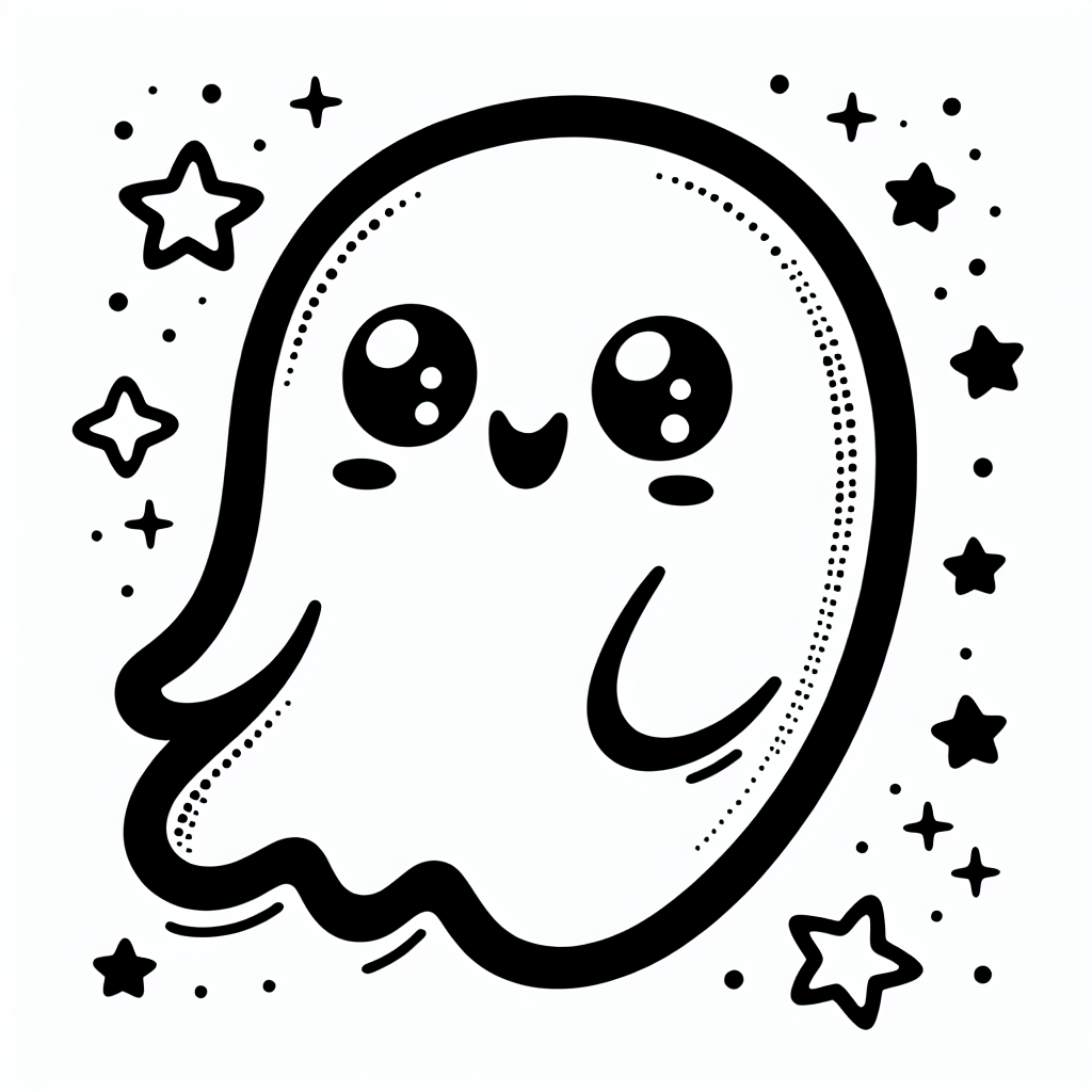 Friendly Ghost coloring page