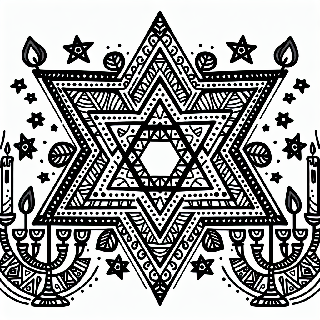 Star of David coloring page