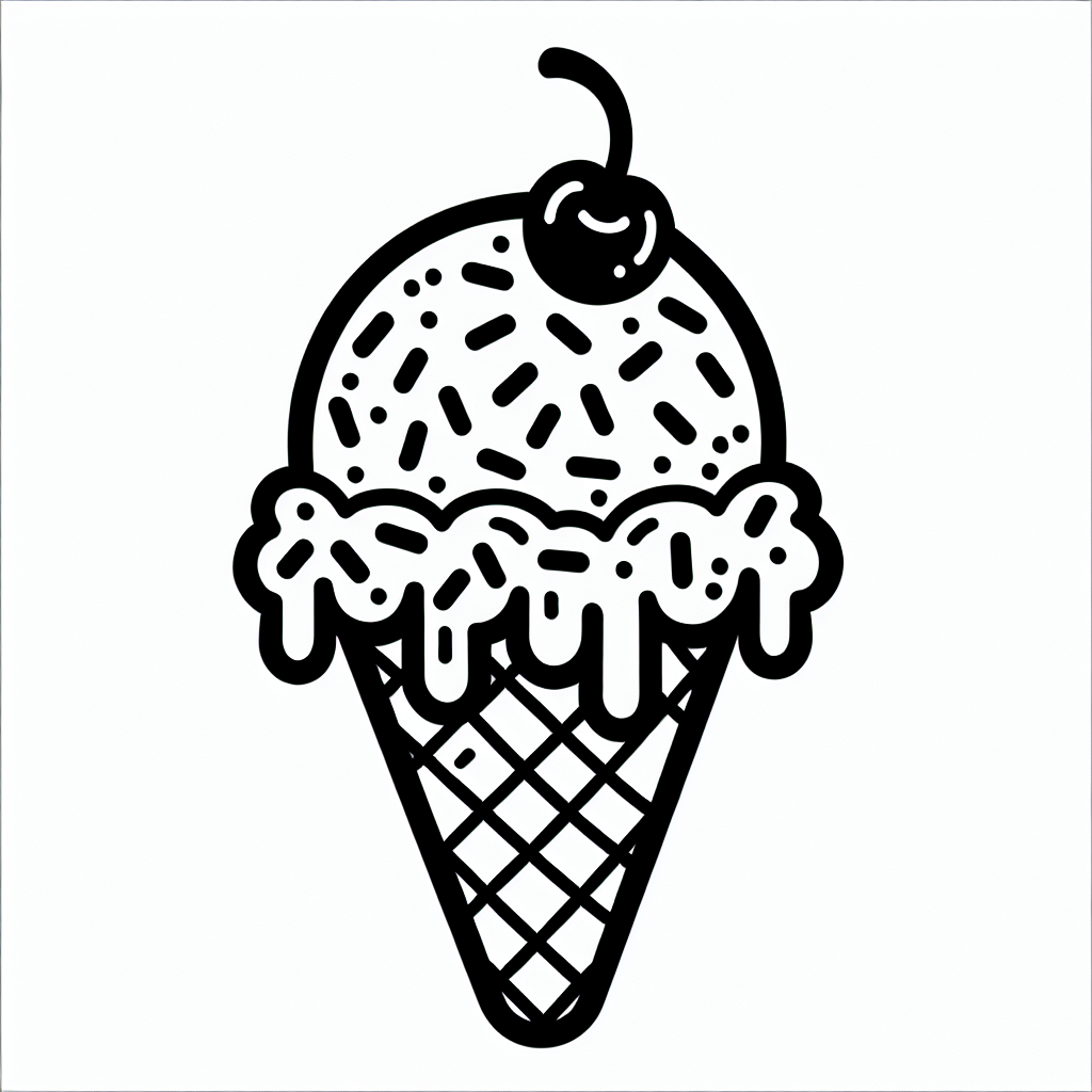 Ice Cream Cone coloring page