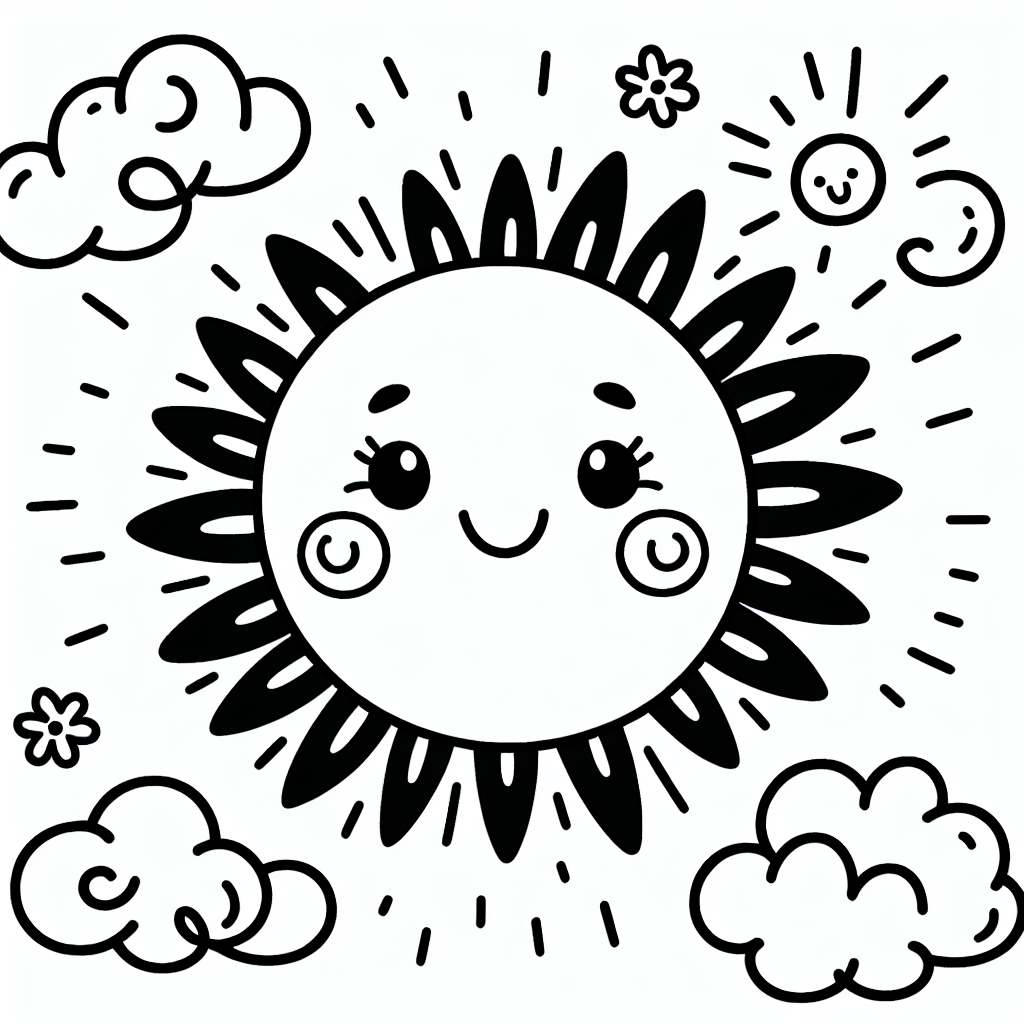 Sunshine coloring page