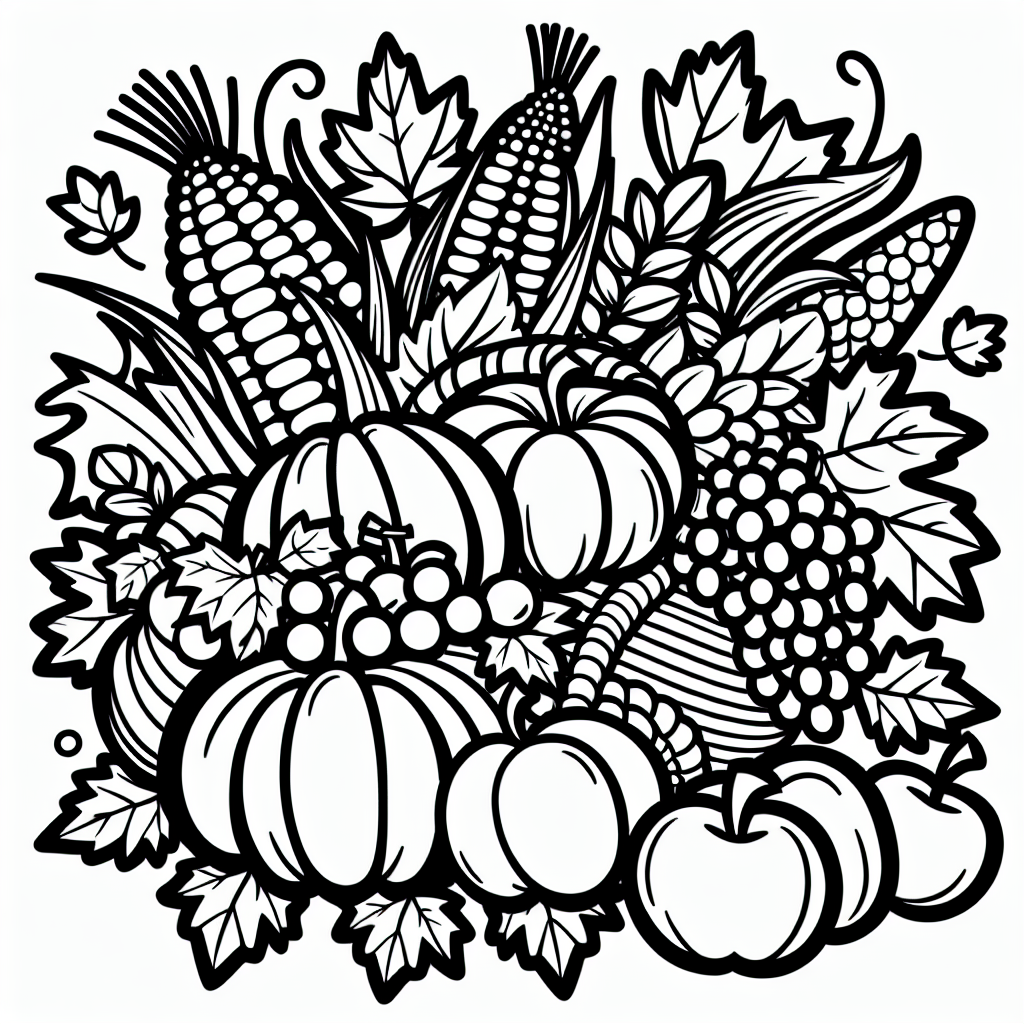 Cornucopia coloring page