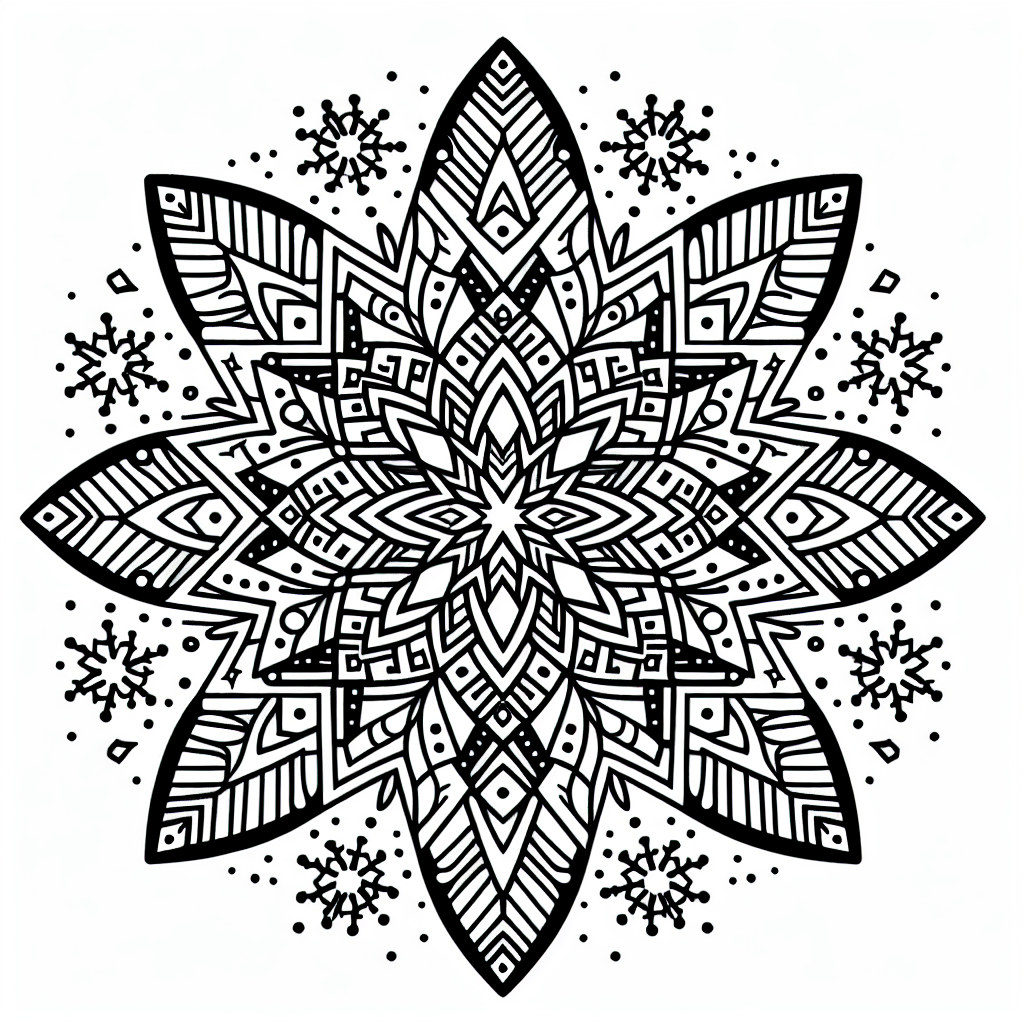 Snowflake coloring page